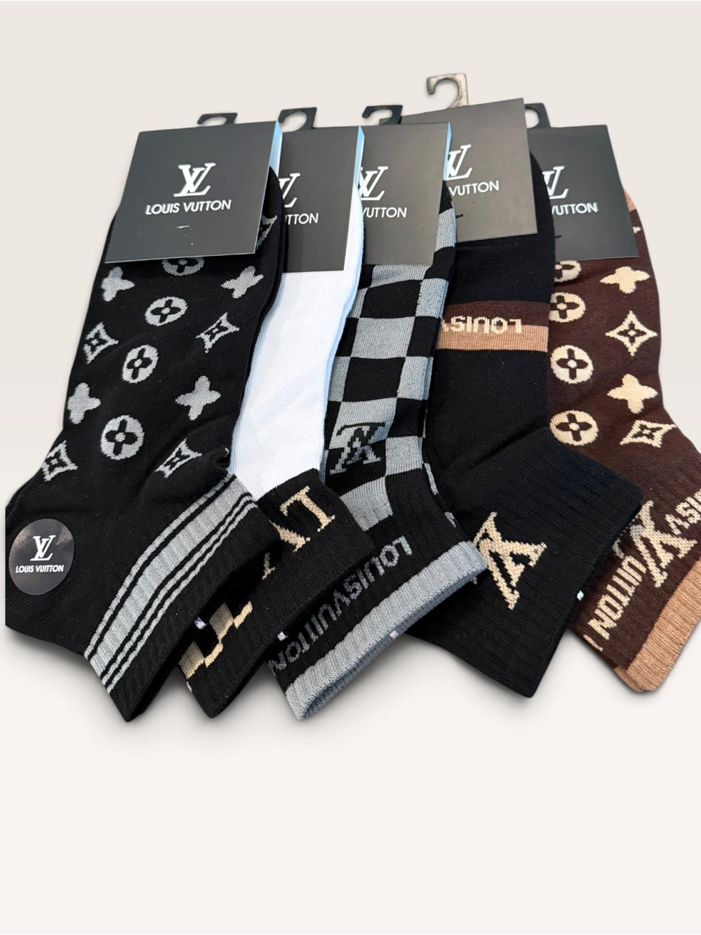Source Unknown Box of 5 pairsAnkle Sock Set